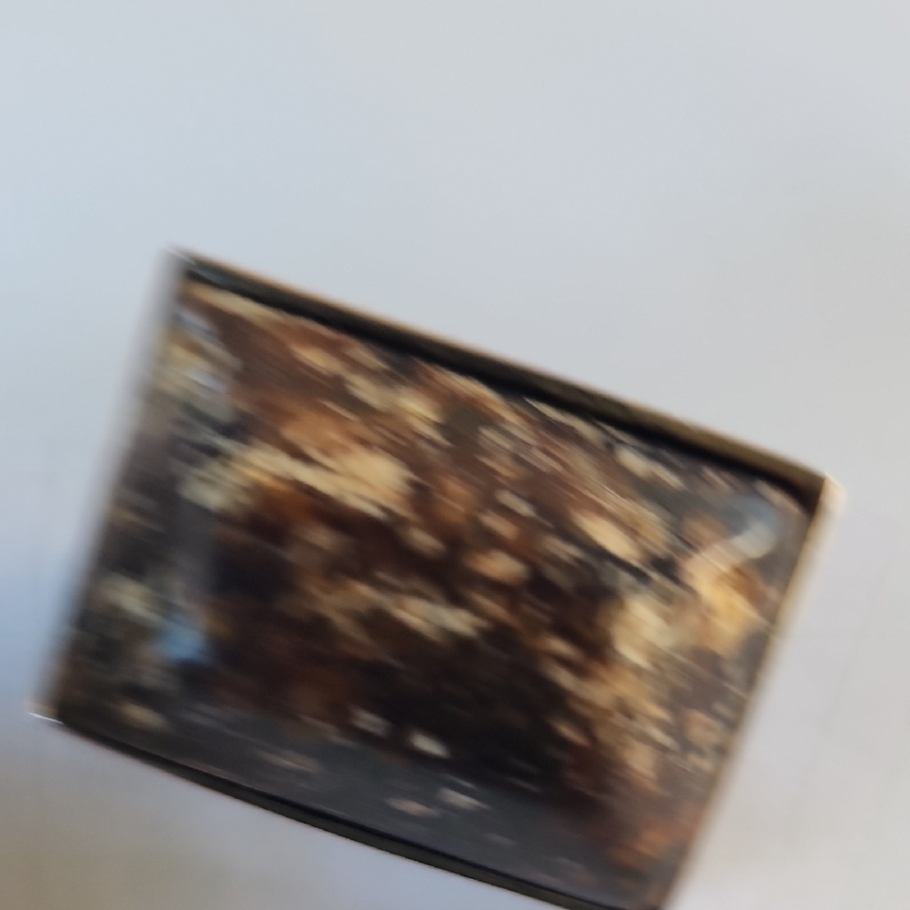 Vintage Rectangular Brown Speckled Stone Earrings… - image 5